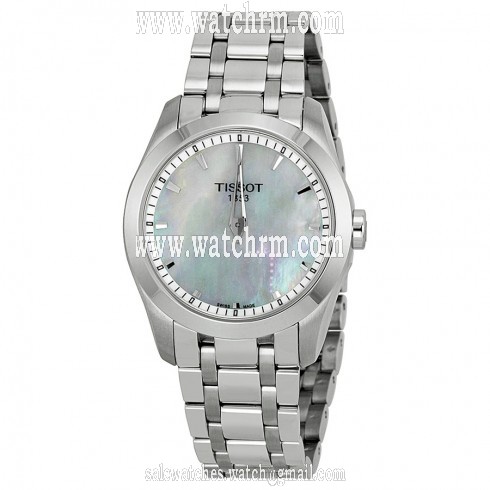 Tissot Couturier Mother of Pearl Dial Stainless Steel Ladies Watch T0352461111100