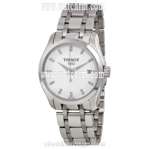 Tissot Couturier Silver Dial Stainless Steel Ladies Watch T0352101101600