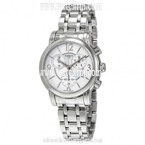 Tissot Dressport Chronograph Silver Dial Stainless Steel Ladies Sports Watch