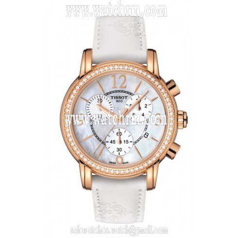 Tissot Dressport White Mother Of Pearl Dial White Synthetic Band Ladies Watch T0502176711701