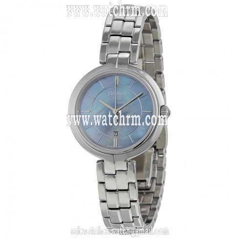 Tissot Flamingo Black Mother of Pearl Dial Stainless Steel Ladies Quartz Watch T0942101112100