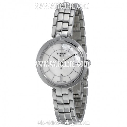 Tissot Flamingo Mother Of Pearl Dial Stainless Steel Ladies Quartz Watch T0942101111100