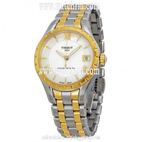Tissot Lady 80 Automatic White Mother of Pearl Dial Two-tone Ladies Watch T0722072211800