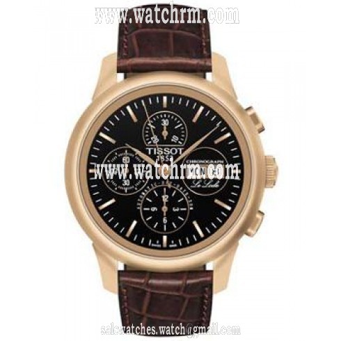 Tissot Le Locle Automatic Chronograrph Black Dial Brown Leather Men's Watch T41.5.317.51
