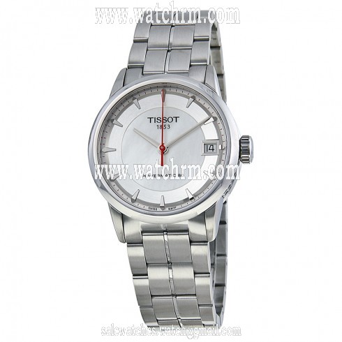 Tissot Luxury Asian Games Automatic Mother of Pearl Dial Stainless Steel Ladies Watch T0862071111101
