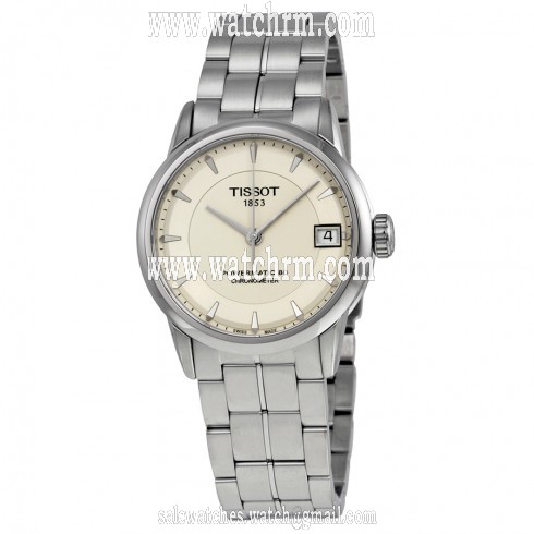 Tissot Luxury Automatic Ivory Dial Stainless Steel Ladies Watch T086.208.11.261.00