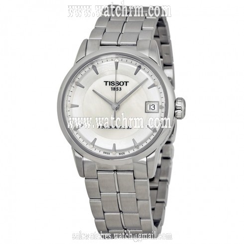 Tissot Luxury Powermatic 80 Mother of Pearl Dial Stainless Steel Ladies Watch T0862071111100