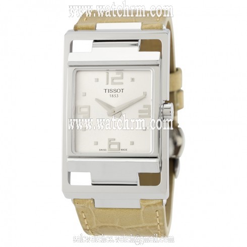 Tissot My T Silver Dial Beige Leather Ladies Watch T0323091603700
