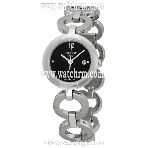 Tissot Pinky Black Dial Stainless Steel Ladies Watch T0842101105700