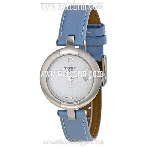 Tissot Pinky White Dial Blue Leather Ladies Watch T0842101601702