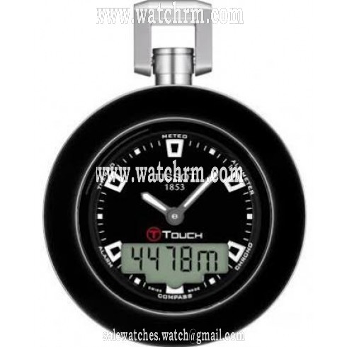 Tissot Pocket Touch Black Dial Stainless Steel Case Men's Quartz Watch T8574201905100