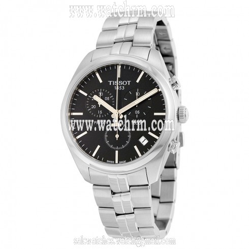 Tissot PR 100 Black Dial Chronograph Stainless Steel Men's Watch T1014171105100