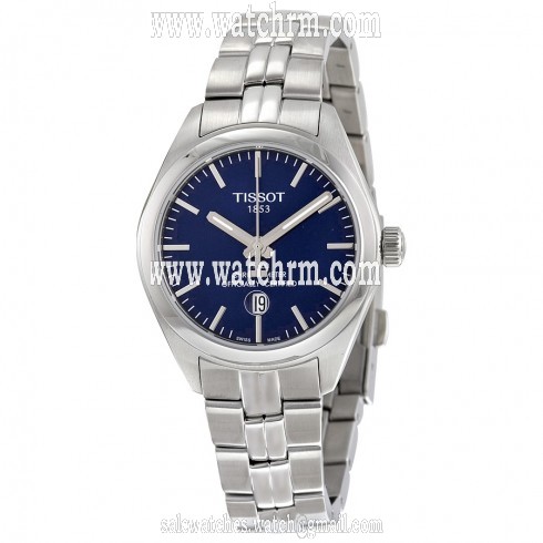 Tissot PR 100 Quartz COSC Lady Blue Dial Stainless Steel Watch T1012511104100