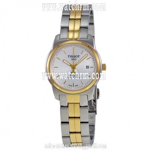Tissot PR100 Automatic Silver Dial Two-tone Ladies Watch T049.307.22.031.00