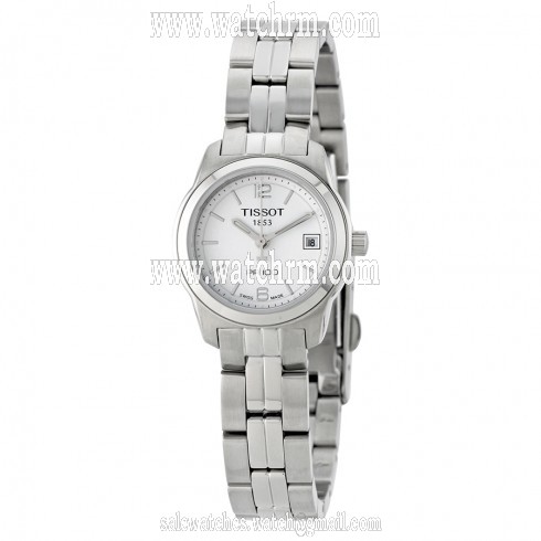 Tissot PR100 White Dial Stainless Steel Ladies Watch T0492101101700