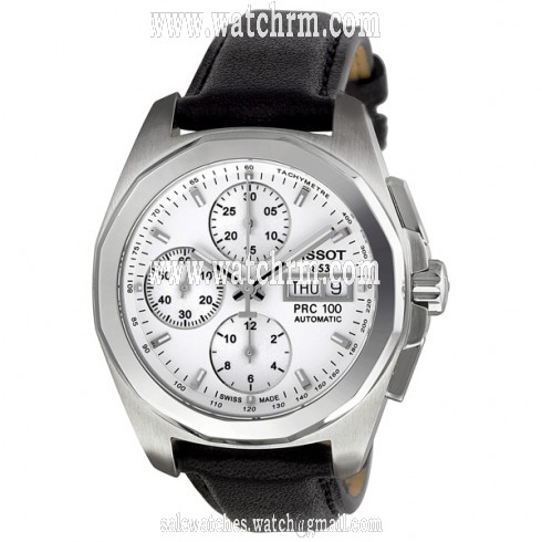 Tissot PRC 100 Quadrato Chronograph White Dial Men's Watch T0084141603100