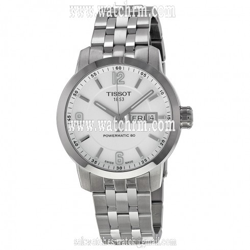 Tissot PRC 200 Powermatic 80 Automatic White Dial Stainless Steel Men's Watch T0554301101700