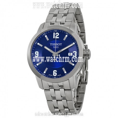 Tissot PRC 200 Quartz Blue Dial Stainless Steel Sport Men's Watch T0554101104700