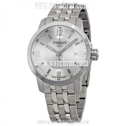 Tissot PRC 200 Quartz Silver Dial Stainless Steel Sport Men's Watch T0554101103700