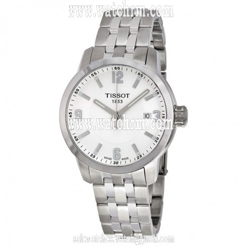 Tissot PRC 200 White Dial Stainless Steel Men's Watch T0554101101700