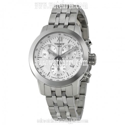 Tissot PRC200 Chronograph White Dial Stainless Steeel Ladies Watch T0552171101800