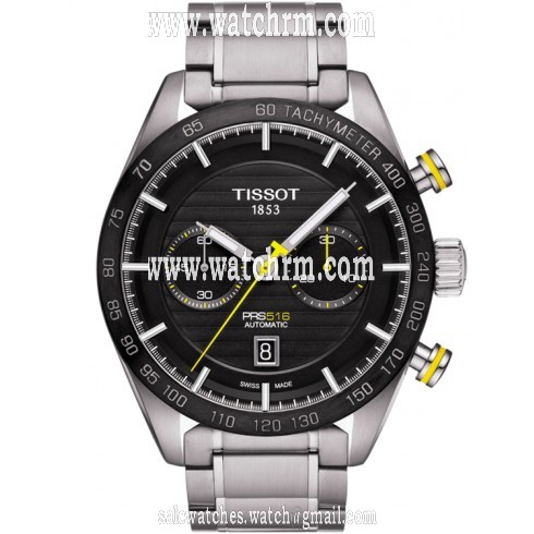 Tissot PRS 16 Black Dial Automatic Men's Chronograph Watch T100.427.11.051.00