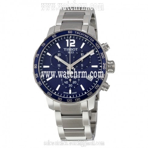 Tissot Quickster Chronograph Blue Dial Stainless Steel Men's Sports Watch T0954171104700