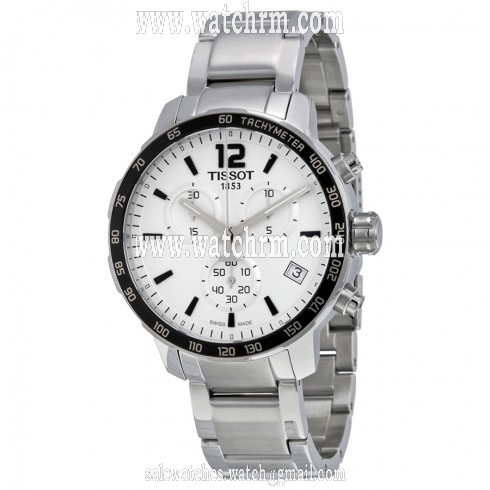 Tissot Quickster Chronograph Silver Dial Stainless Steel Case Men's Sports Watch T0954171103700