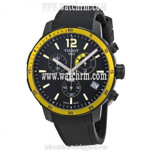 Tissot Quickster Soccer World Cup Black Dial Black Silicone Men's Watch T0954493705700