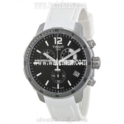 Tissot Quickster Soccer World Cup Black Dial White Silicone Men's Watch T0954491706700