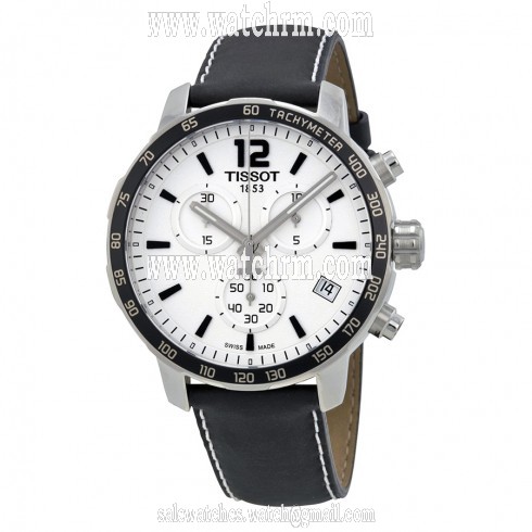 Tissot Quickster Soccer World Cup White Dial Black Leather Men's Watch T0954171603700