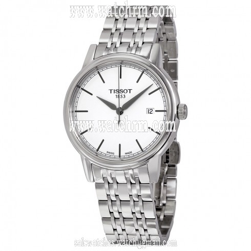 Tissot T-Classic Carson White Dial Stainless Steel Men's Watch T0854101101100