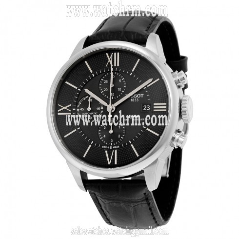 Tissot T-Classic Chemin Des Tourelles  Black Dial Chronograph Men's Watch T0994271605800