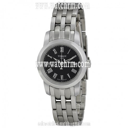 Tissot T-Classic Dream Black Roman Numeral Dial Ladies Watch T033.210.11.053.00