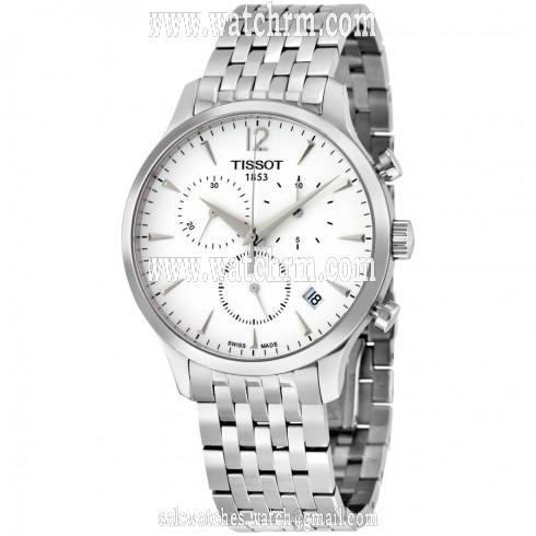 Tissot T-ClassicTradition Chronograph White Dial Stainless Steel Men's Watch T0636171103700