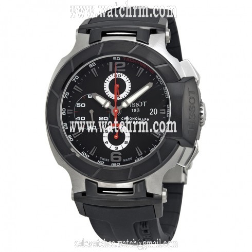 Tissot T Race Chronograph Automatic Black Polyurethane Men's Watch T0484272705700