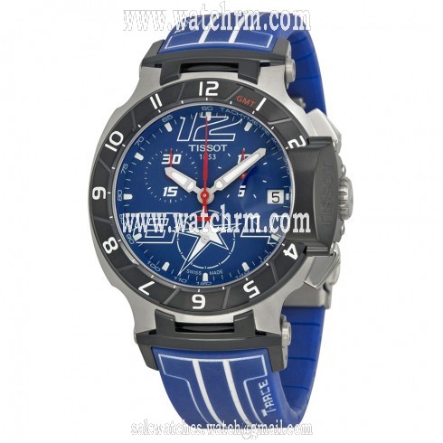 Tissot T Race  Chronograph Blue Dial Blue Silicone Men's Watch T0484172704700