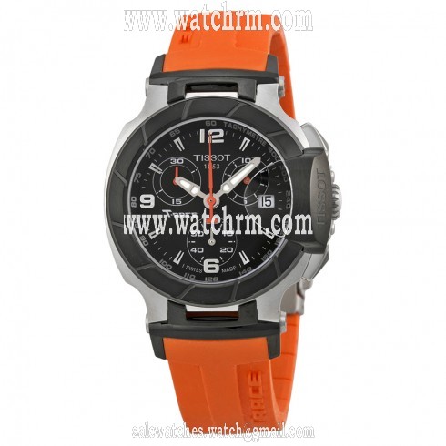 Tissot T Race Chronograph Orange Silicone Strap Ladies Watch T0482172705700