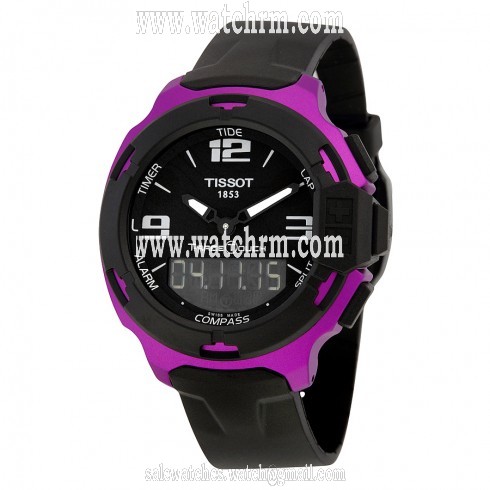 Tissot T-Race Touch Aluminium Black Dial Black-Purple Aluminium Case Black Silicon Band Men's Sports Quartz WatchT0814209705705