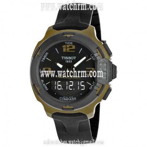 Tissot T-Race Touch Aluminium Black Dial Black Silicon Strap Men's Sports Quartz Watch T0814209705706