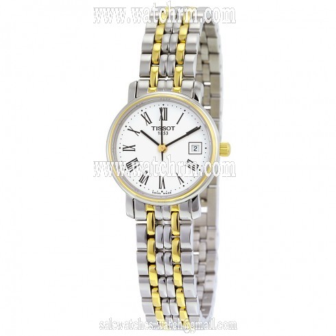 Tissot T-Sport Silver Dial Two Tone Stainless Steel Ladies Watch T52228113