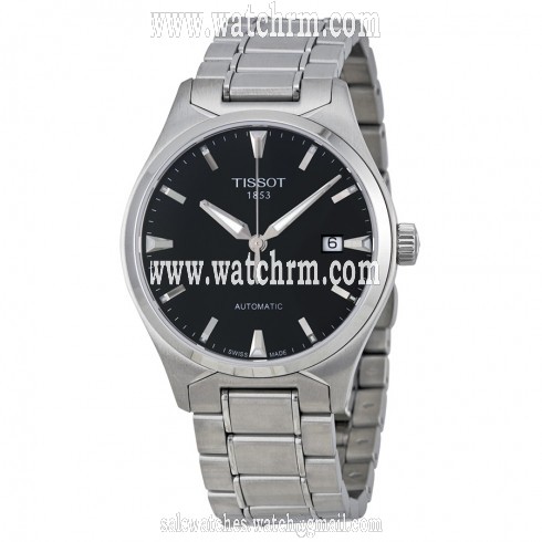 Tissot T Tempo Automatic Black Dial Stainless Steel Men's Watch T0604071105100