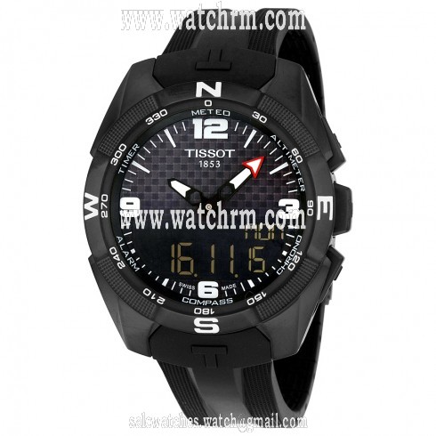 Tissot T-Touch Expert Solar Black Dial Black Silicone Men's Watch T0914204705701