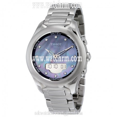 Tissot T-Touch Lady Solar Mother of Pearl Diamond Dial Stainless Steel Watch T0752201110601