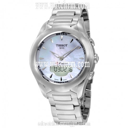 Tissot T-Touch Solar Lady Mother of Pearl Dial Stainless Steel Ladies Watch T0752201110100