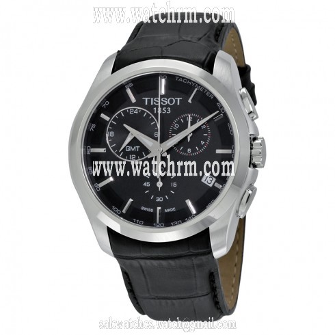 Tissot T-Trend Couturier Chronograph GMT Black Dial Men's Watch T0354391605100