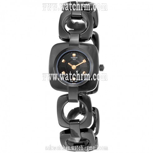 Tissot T-Trend Odaci-T Black Dial Black PVD Ladies Watch T0201091105100