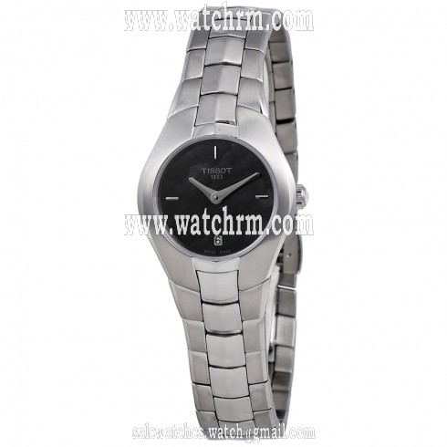 Tissot T Trend T Round Black Dial Stainless Steel Ladies Watch T0960091112100