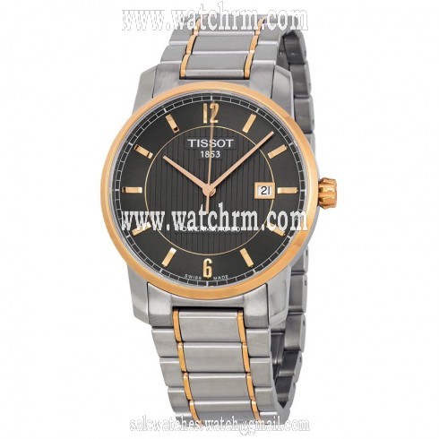 Tissot T-Classic Automatic Black Dial Titanium Men's Watch T0874075506700