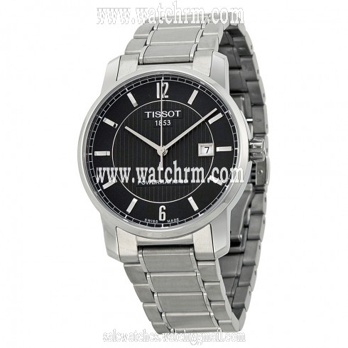 Tissot T-Classic Automatic Black Dial Two-tone Men's Watch T0874074405700